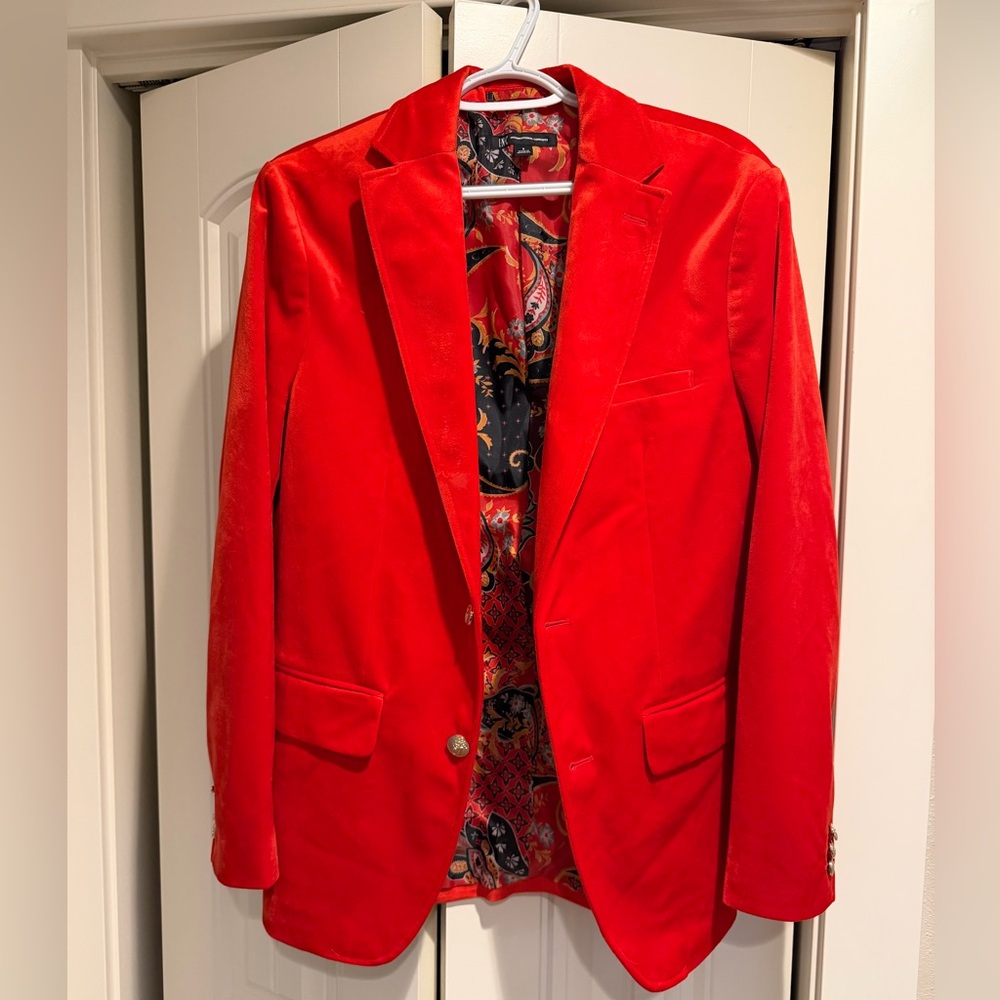 INC International Concepts Bold Red Blazer